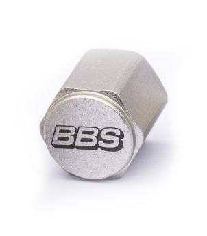 BBS Unlimited Ventilkappe - Aluminium - silber - Logo gelasert - 1 Stück